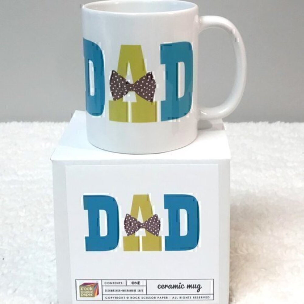 Rock Scissor Paper "Dad" Ceramic Mug